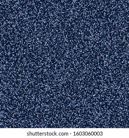 Classic blue confetti seamless texture pattern. Variegated speckled starry background. Denim dark indigo dyed bleach spot fabric texture. Melange spotted masculine shirting repeat vector swatch.