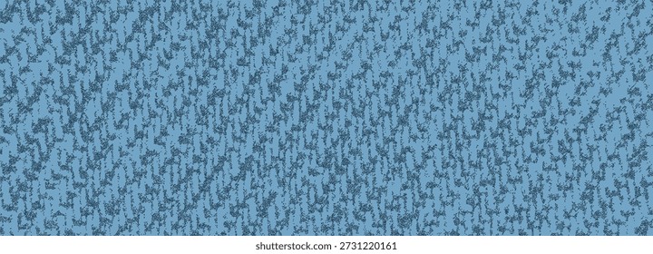 Textura clásica de mezclilla azul. Fondo de tela de jeans con rayas diagonales delgadas. Patrón de repetición de rayas oblicuas, superposición de puntos arenosos con ruido suave.