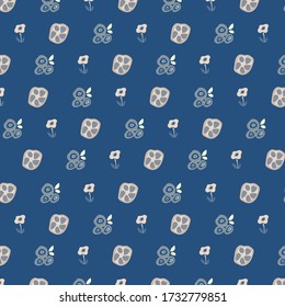 Classic Blue Flower Pattern. For textile, design, book and diary covers, wallpapers, print, gift packaging and scrapbook.