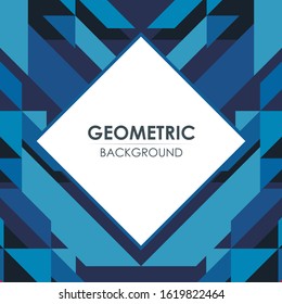 Classic blue geometric abstract vector background. suitable for ad, poster, cover, print, artwork etc.