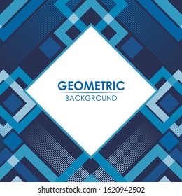 Classic blue geometric abstract vector background. suitable for advertising, poster, cover, print, artwork etc