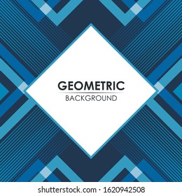 Classic blue geometric abstract vector background. suitable for advertising, poster, cover, print, artwork etc