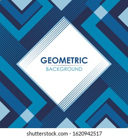 Classic blue geometric abstract vector background. suitable for advertising, poster, cover, print, artwork etc