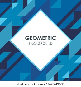 Classic blue geometric abstract vector background. suitable for advertising, poster, cover, print, artwork etc