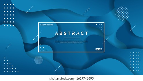 Classic blue gradient liquid background 