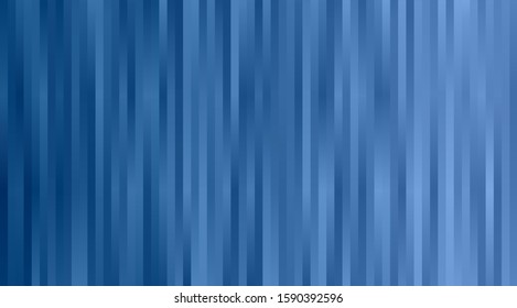 Classic Blue Gradient Stripes Vector Background. 2020 Color of the Year. Abstract Dark Blue Rays Texture. Horizontally Seamless Backdrop.