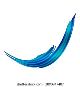 Classic Blue and Indigo Abstract Fluid Splash.  Isolated Splash on White Backdrop. Sale Banner Brushstroke. Gradient Paintbrush. Vector Brush Stroke. Watercolor Textured Background.