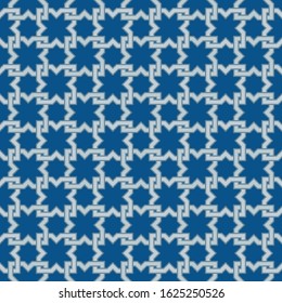 Clásico Patrón de vectores de acero inoxidable Ornate azul de decoraciones de mosaico moro. Fondo cristalino de estilo islámico.
