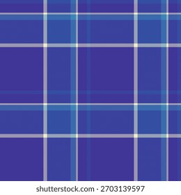 Classic blue plaid pattern, seamless texture. Timeless design for textiles, backgrounds, or graphic projects. Versatile, elegant, use for fashion or decor.