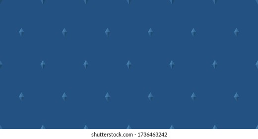 Classic blue seamless pattern with geometric decor Vector illustration in flat style Endless minimalism texture