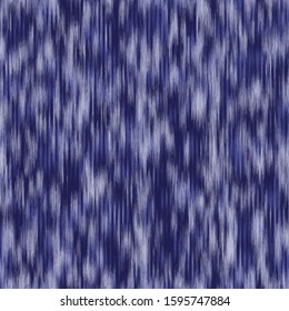 Classic blue seamless pattern. Variegated dyed tri blend stripes background. Denim indigo woven ikat T shirt fabric texture. Melange stripy jeans effect repeat vector swatch. 