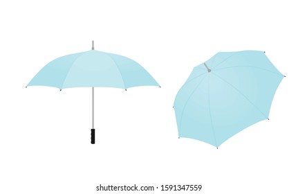 Classic blue umbrella. vector illustration