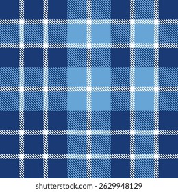 Classic Blue and White Tartan plaid pattern background for textile design .Perfect for textile or print design. vector illustration.