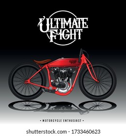 Classic Boardtracker Speed Motorcycle Poster