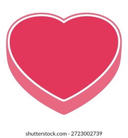 Clásica forma de corazón audaz que representa la pasión, el afecto y la celebración del aniversario de bodas feliz