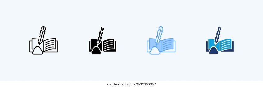 Concepto de Ilustración vectorial de icono de libro clásico
