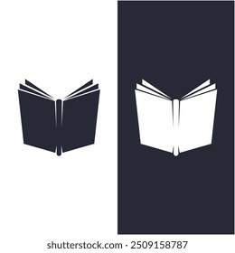 Inspiración del logotipo de la historia clásica del libro.  Puede ser adecuado para todo lo relacionado con la educación, la Biblioteca o los libros.