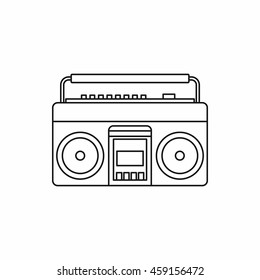 Classic boombox icon in outline style on a white background