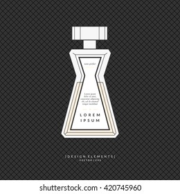 A classic bottle of perfume. Vector illustration.
