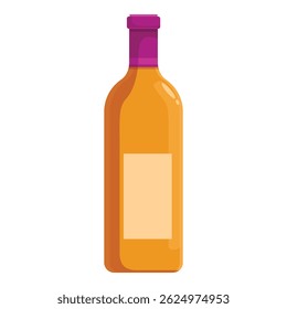 Klassische Flasche Wein steht auf weißem Hintergrund mit einem leeren Etikett