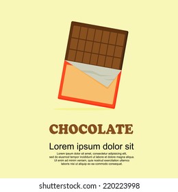 Classic breakfast cartoon set, chocolate