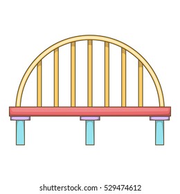 Classic bridge icon. Cartoon illustration of bridge vector icon for web design