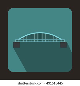Classic bridge icon, flat style