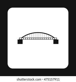 Classic bridge icon in simple style isolated on white background. Construction symbol