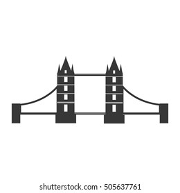 Classic British bridge icon vector illustration design