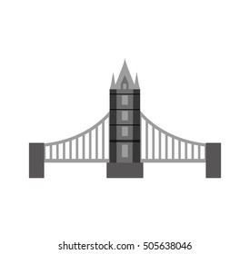 Classic British bridge icon vector illustration design