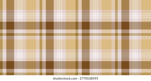 Classic British check in coffee tones for a stylish look