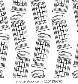classic british telephone booth pattern