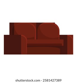 Classic brown leather sofa standing invitingly, offering a cozy spot to unwind and relax