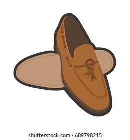 Classic brown male shoes