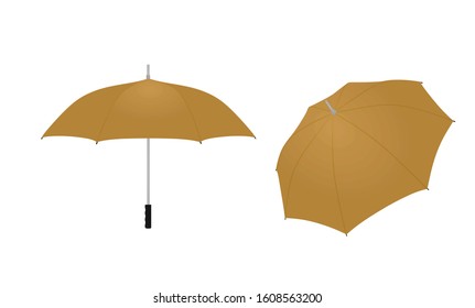 Classic brown umbrella. vector illustration