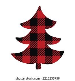 Classic Buffalo Plaid Lumberjack ornament seamless pattern background. Red and black checkered pattern, flannel fabric shirt print. Winter Christmas tartan backdrop