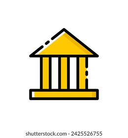 Classic building vector illustration. Museum, theatre, bank, university icon.