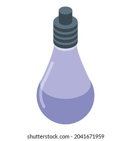 Classic bulb icon isometric vector. Smart lightbulb. Think solution