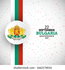 Classic Bulgaria independence day illustration with unique Bulgaria flag vector background.