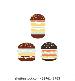 Classic Burger Logo Design Vector