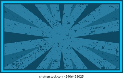 Classic burst comic retro background with grunge effect