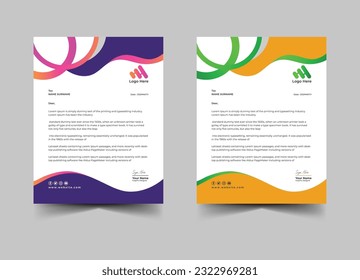 Classic business letterhead template for professional use