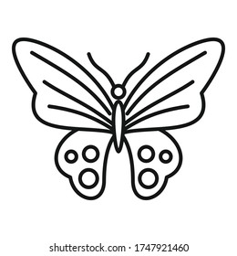 Icono clásico de la mariposa. Icono de vector de mariposa clásica de contorno para diseño web aislado en fondo blanco