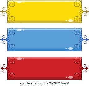 Classic button assets for multimedia, website, game