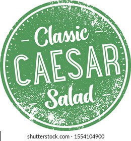 Sello de diseño del menú clásico de ensalada César