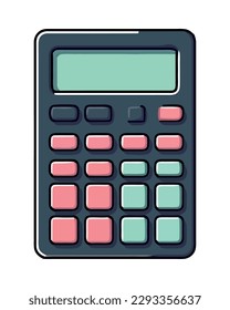 classic calculator math tech icon isolated