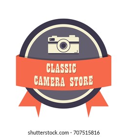 Classic Camera Store Badge Design