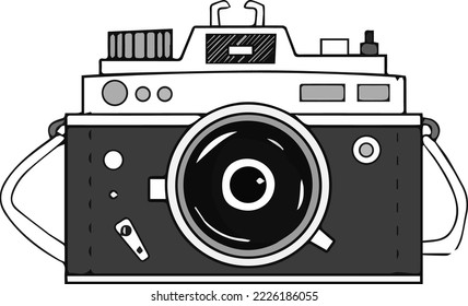 Classic camera vector illustration design