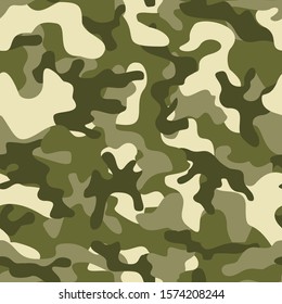 
Classic camouflage pattern. Light spots on the print of clothes, fabrics. Modern. Hunting and fishing.