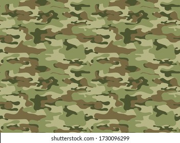 Classic camouflage seamless pattern. Army. Modern fabric vector design.